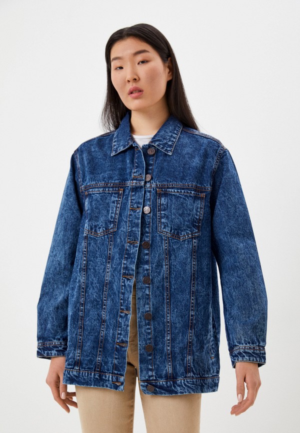 Куртка джинсовая Adele Fashion синего цвета