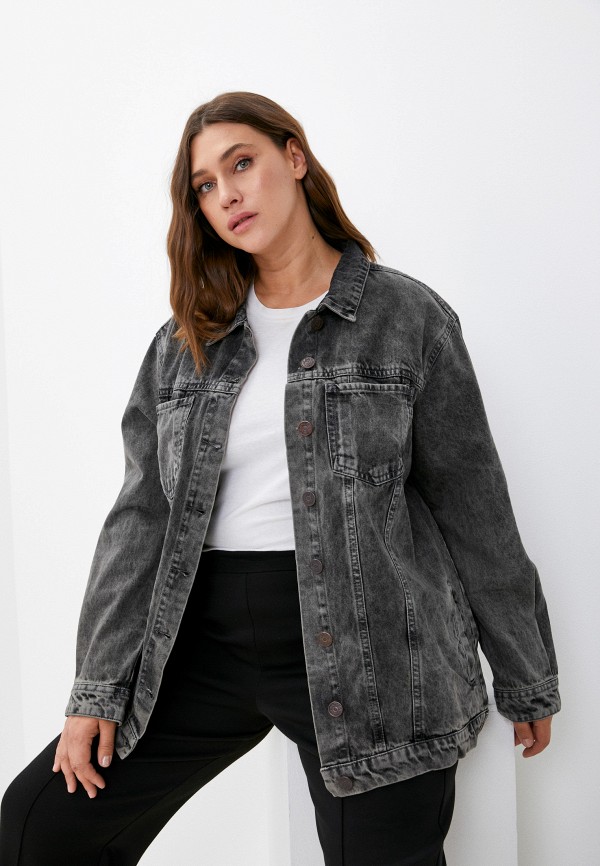 Куртка джинсовая Adele Fashion серый  MP002XW139Y5