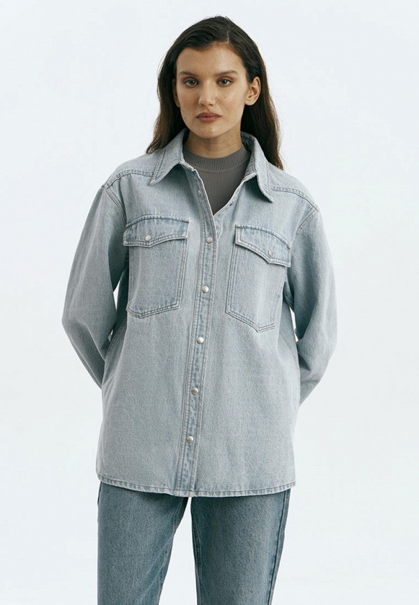 

Рубашка джинсовая Urban Tiger, Голубой, Cotton + Linen