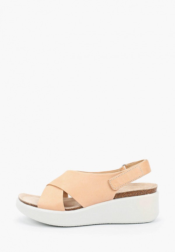

Босоножки Ecco, Бежевый, FLOWT WEDGE CORK