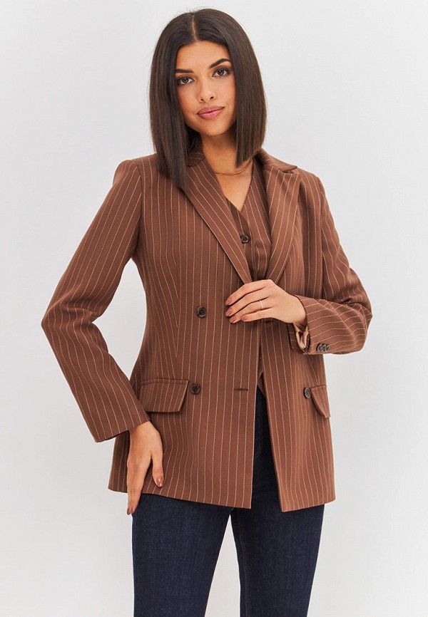 Жакет Sandrine коричневый, размер 46, фото 6