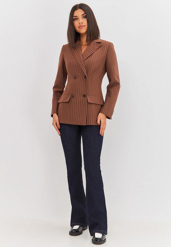 Жакет Sandrine коричневый, размер 46, фото 7