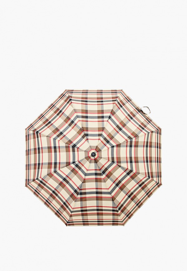 Зонт складной Fabretti коричневого цвета