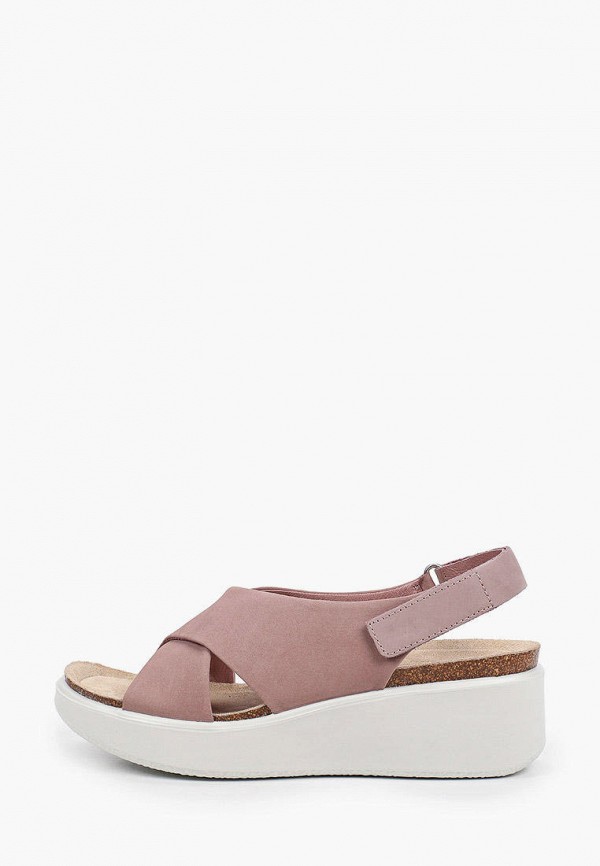 

Босоножки Ecco, Розовый, ECCO FLOWT WEDGE CORK