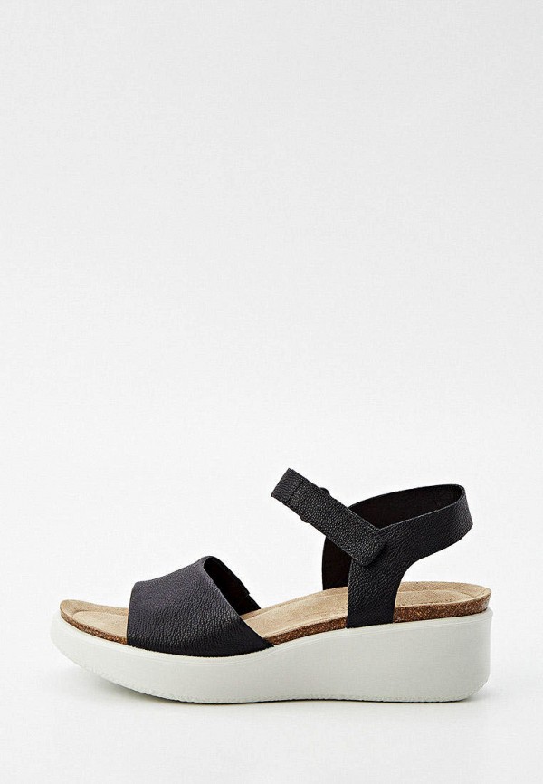 

Босоножки Ecco, Черный, FLOWT WEDGE CORK