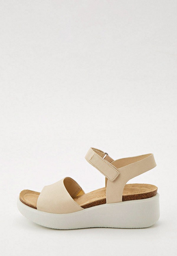 

Босоножки Ecco, Бежевый, FLOWT WEDGE CORK