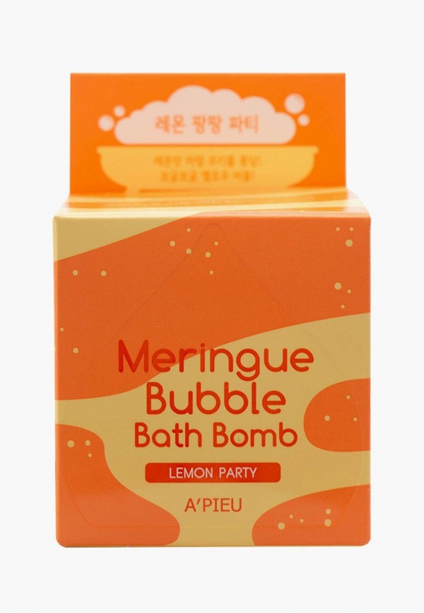

Пена для ванн Apieu, Оранжевый, Meringue Bubble Bath Bomb Lemon Party, 100 г