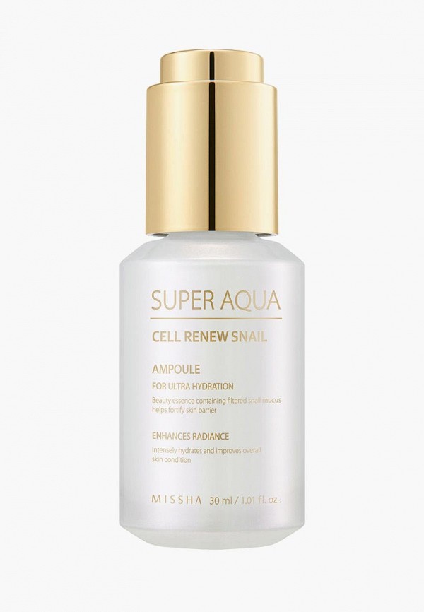 

Сыворотка для лица Missha, Белый, Super Aqua Cell Renew Snail Ampoule, 30 мл