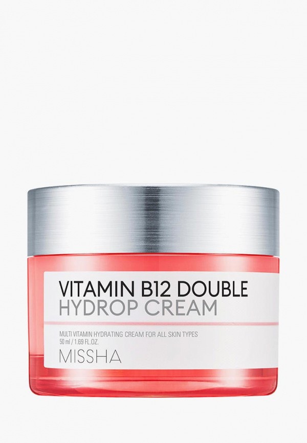 

Крем для лица Missha, Розовый, Увлажняющий крем Vitamin B12 Double Hydrop Cream, 50 мл