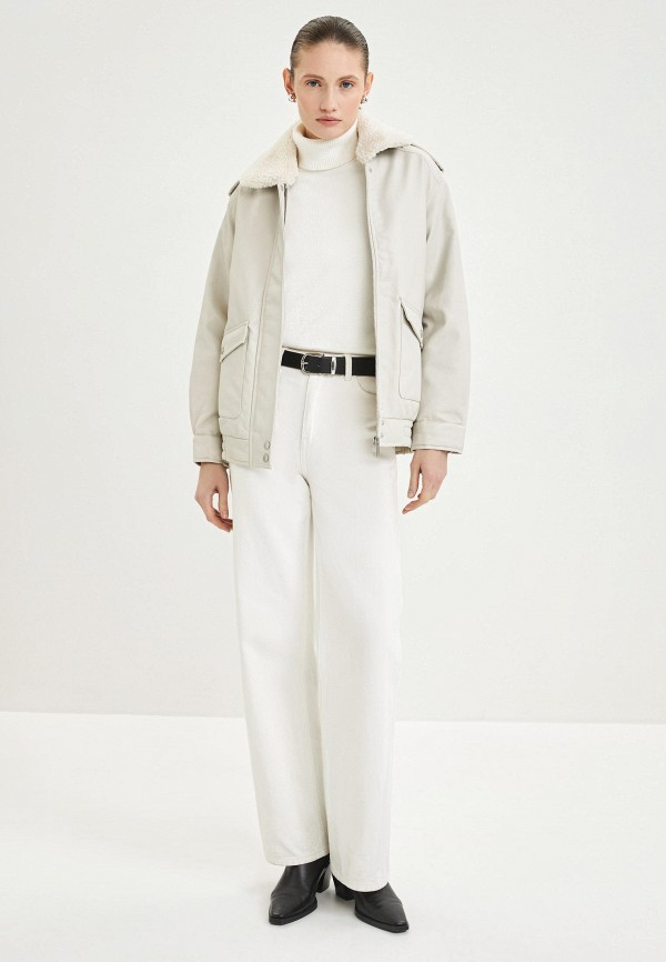 фото Куртка кожаная утепленная zarina