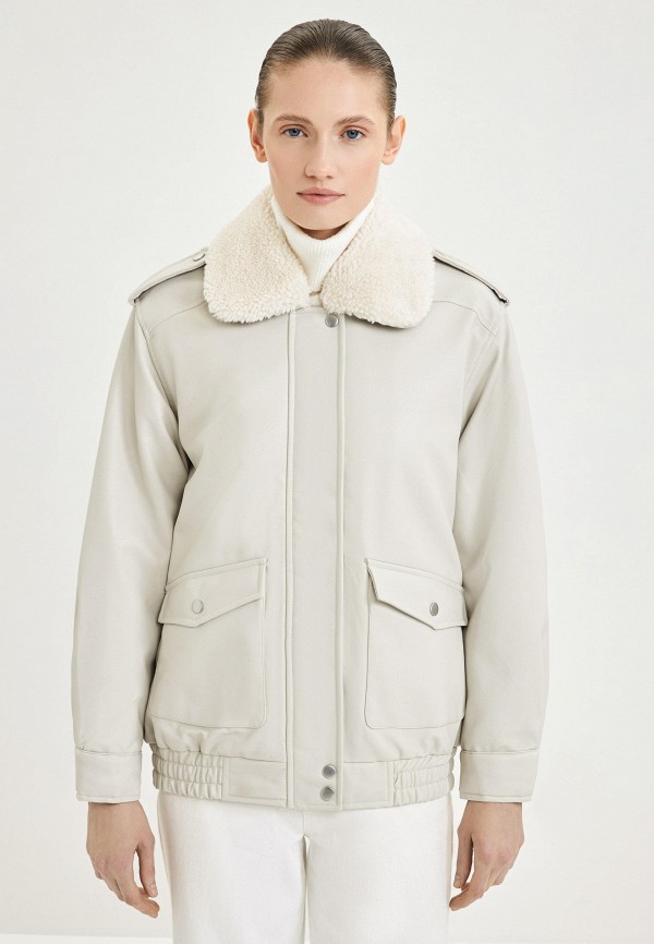 фото Куртка кожаная утепленная zarina