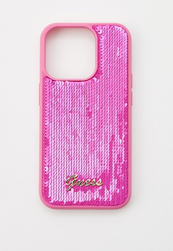 

Чехол для iPhone Guess, Фуксия, 15 Pro, с пайетками