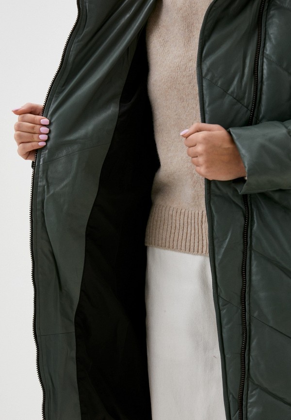 фото Куртка кожаная утепленная снежная королева