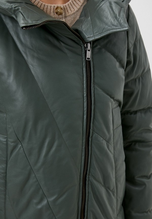 фото Куртка кожаная утепленная снежная королева