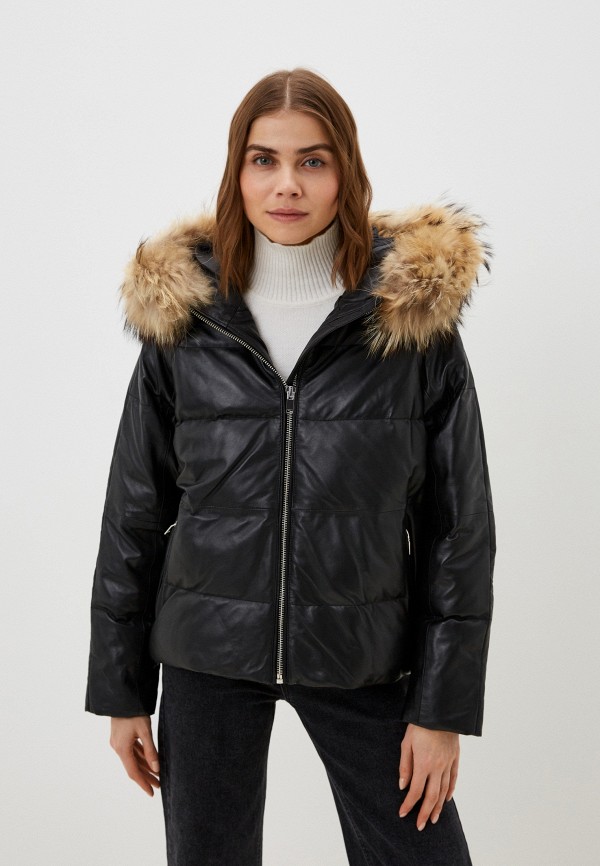 фото Куртка кожаная утепленная снежная королева