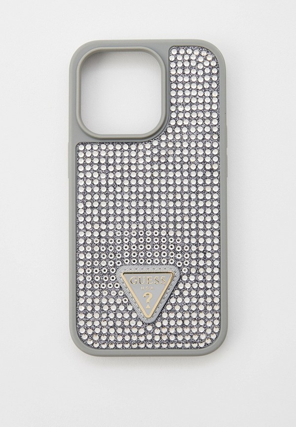 

Чехол для iPhone Guess, Серебряный, 14 Pro, со стразами