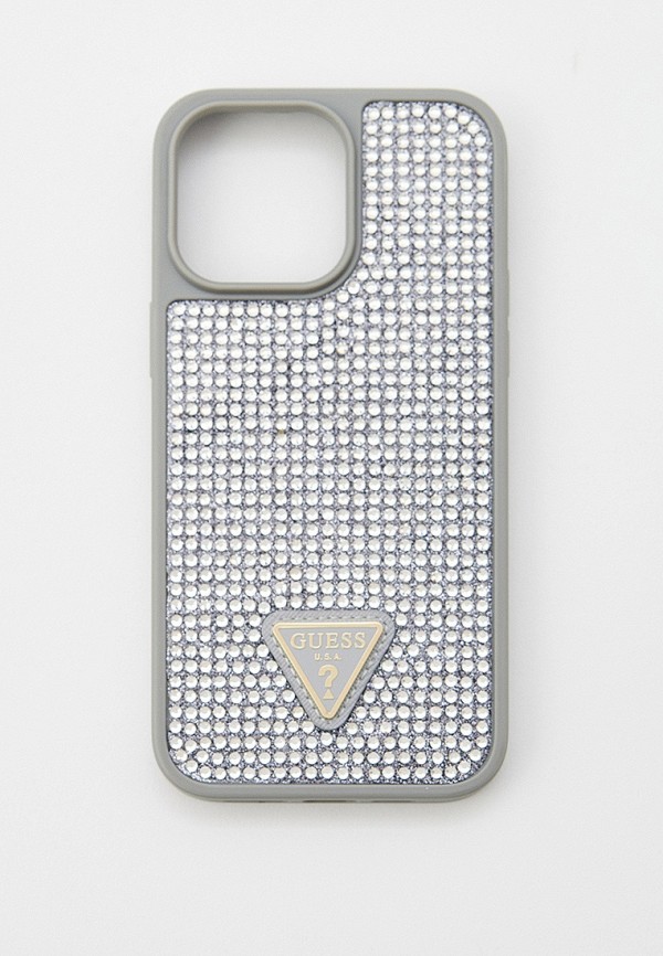 

Чехол для iPhone Guess, Серебряный, 14 Pro Max, со стразами