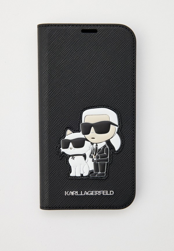 Чехол для iPhone Karl Lagerfeld 14 Pro, книжка из экокожи nillkin qin чехол книжка из premium экокожи для oneplus 9 pro