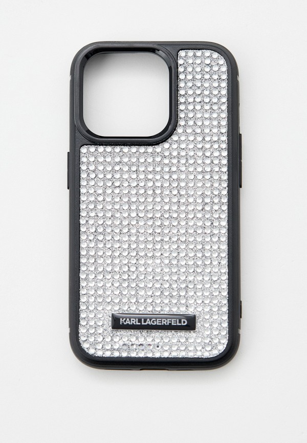 

Чехол для iPhone Karl Lagerfeld, Серебряный, 15 Pro, со стразами
