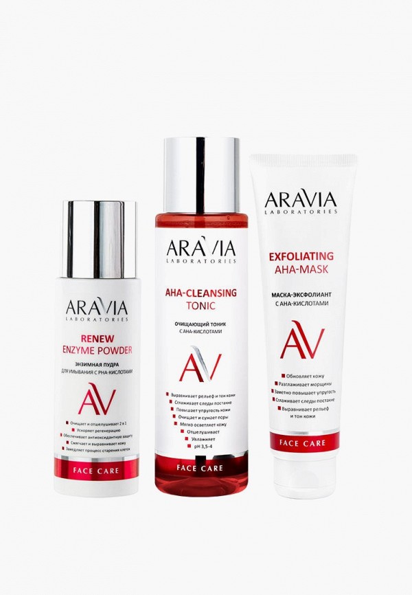 

Набор для ухода за лицом Aravia Professional, Красный, для обновления кожи с кислотами Renew Skin