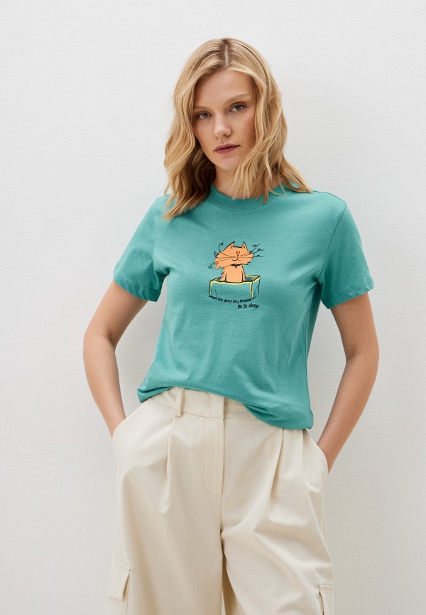 

Футболка Mavi, Бирюзовый, SHORT SLEEVE TOP