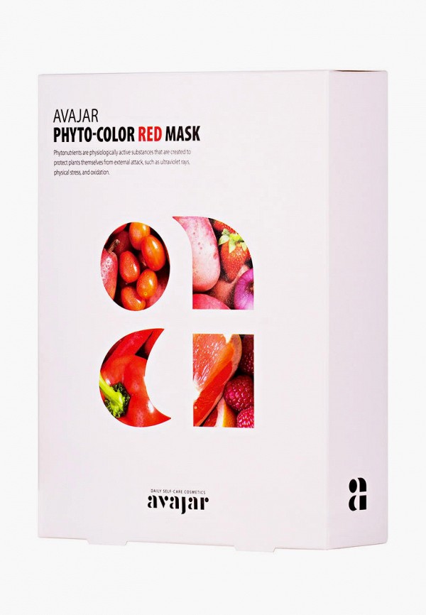 

Набор масок для лица Avajar, Белый, Тканевых питательных, Phyto-Color Red Mask, 10 шт.