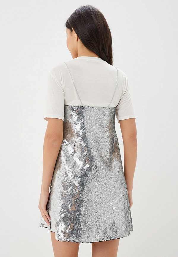 Платье Ruxara цвет серебряный  Фото 3