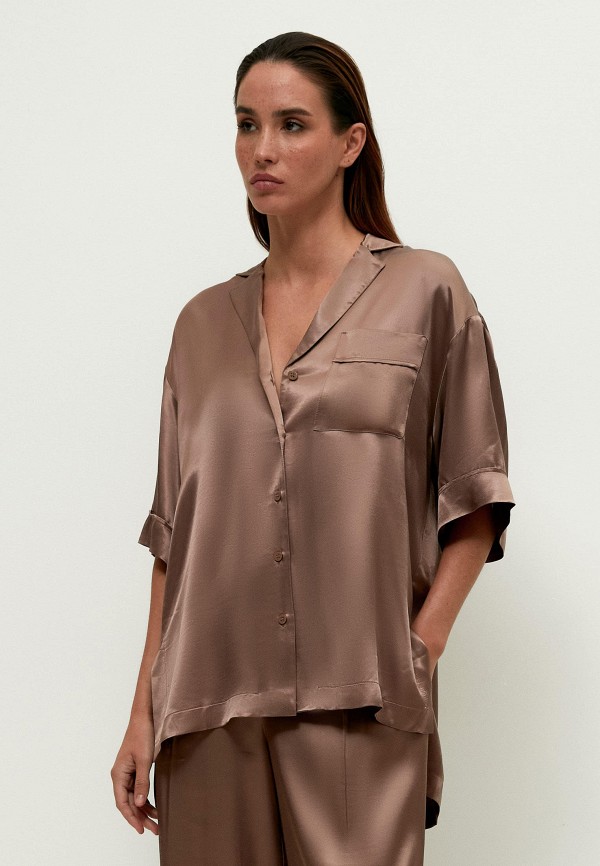 

Блуза Zarina, Коричневый, Limited collection Namibia