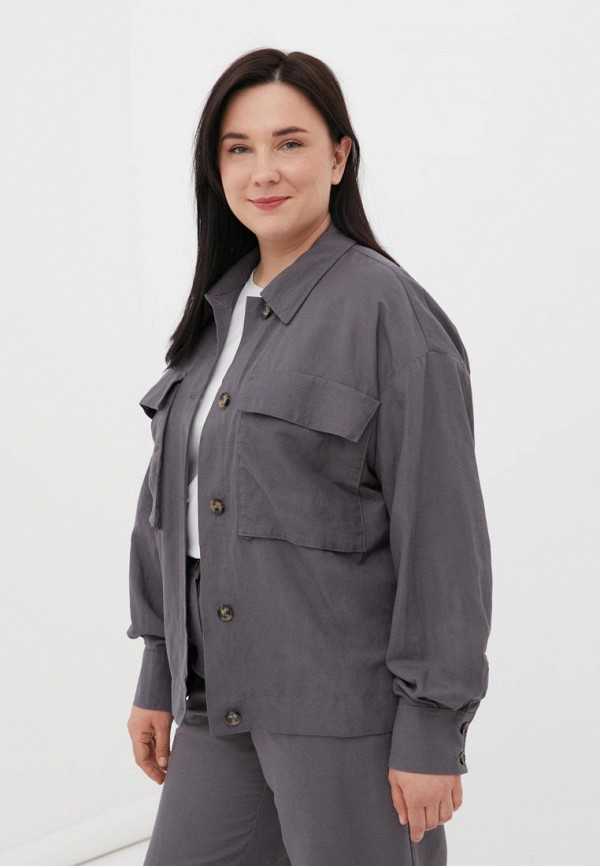 Жакет Finn Flare серый, размер 62, фото 4