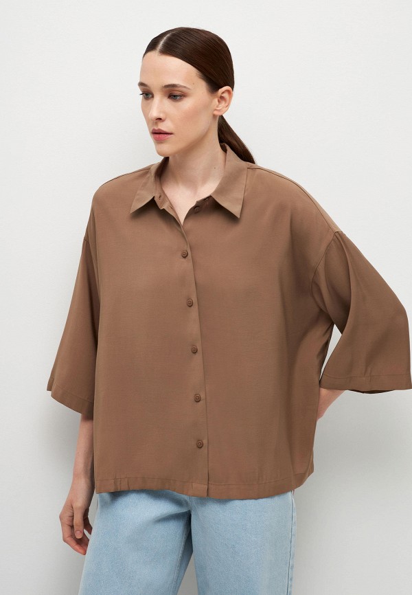 Блуза Sela коричневого цвета
