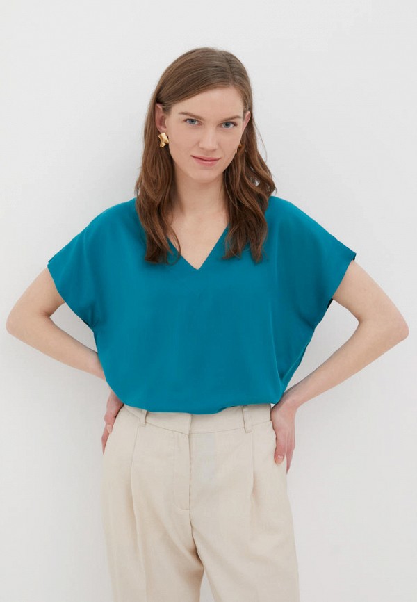 Блуза Finn Flare бирюзового цвета