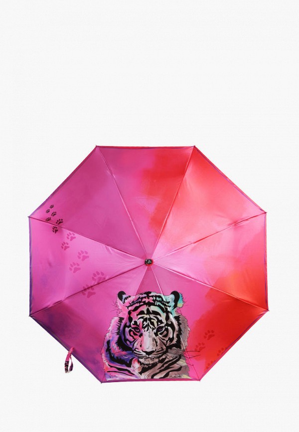 Зонт складной Fabretti розового цвета
