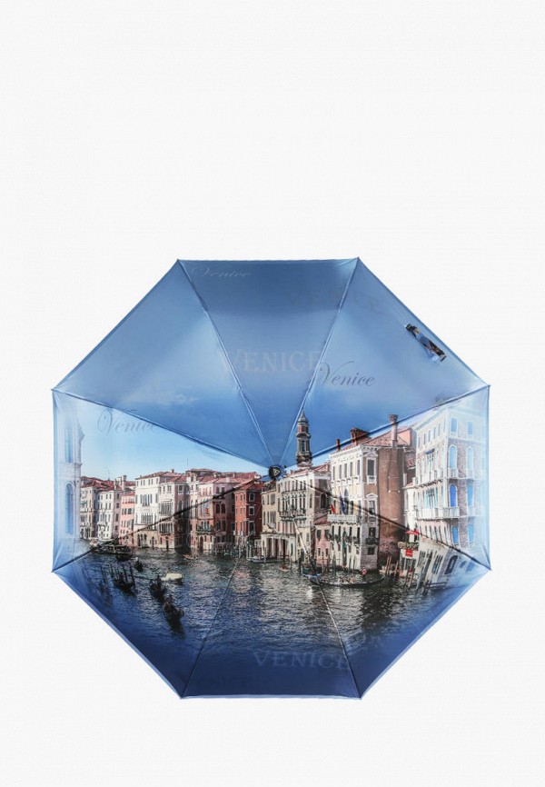 Зонт складной Fabretti синего цвета