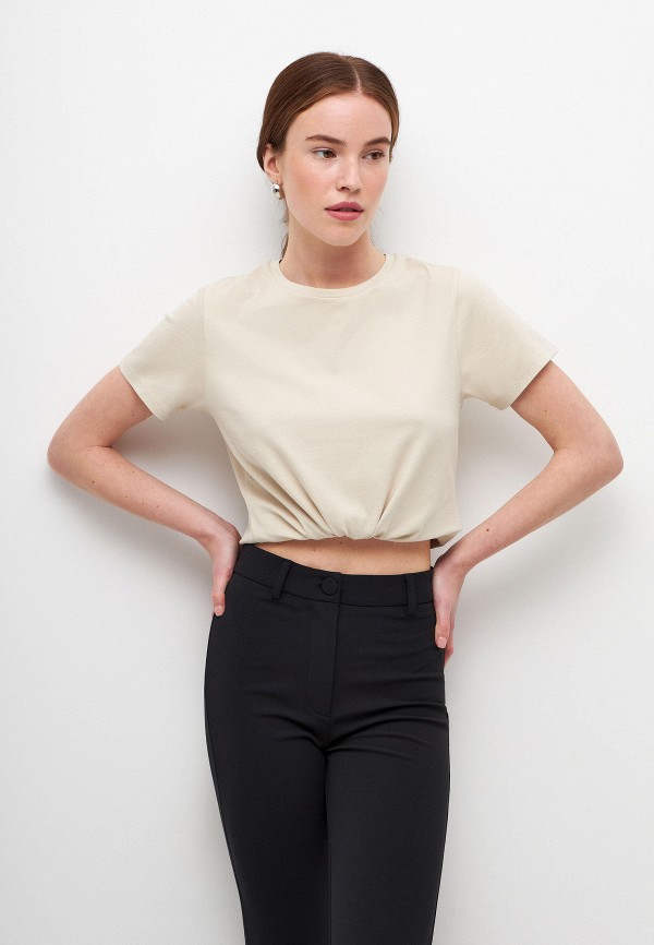 

Футболка Sela, Бежевый, EVA SLIM FIT