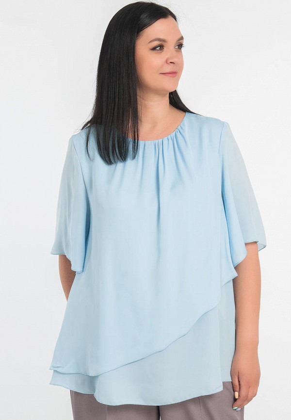 Блуза Limonti голубого цвета