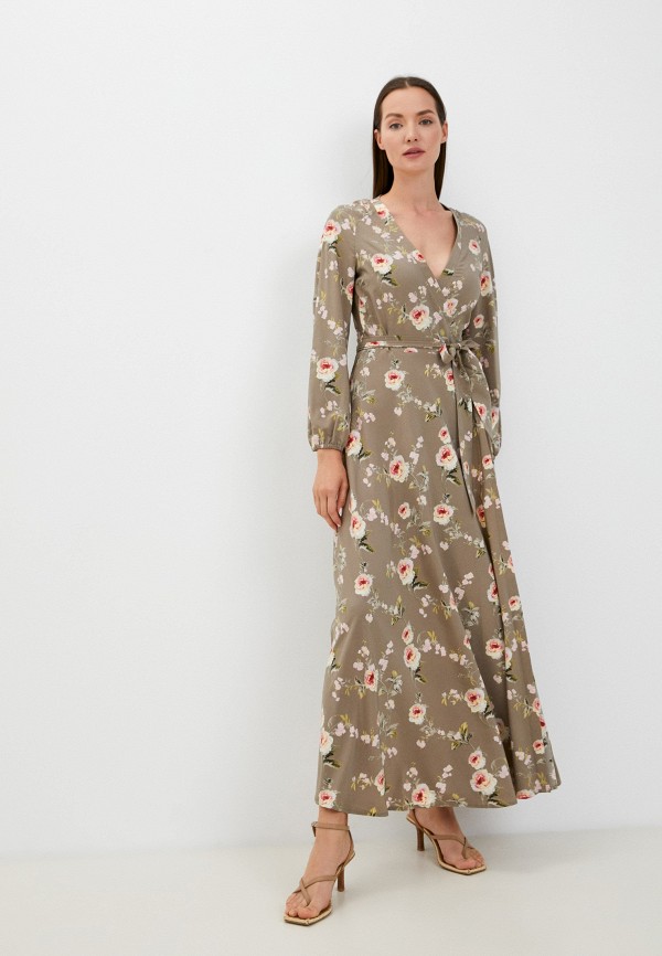 Платье Анна Голицына цвет хаки 