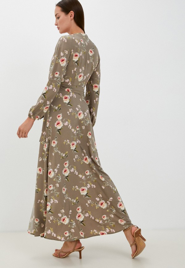 Платье Анна Голицына цвет хаки  Фото 3