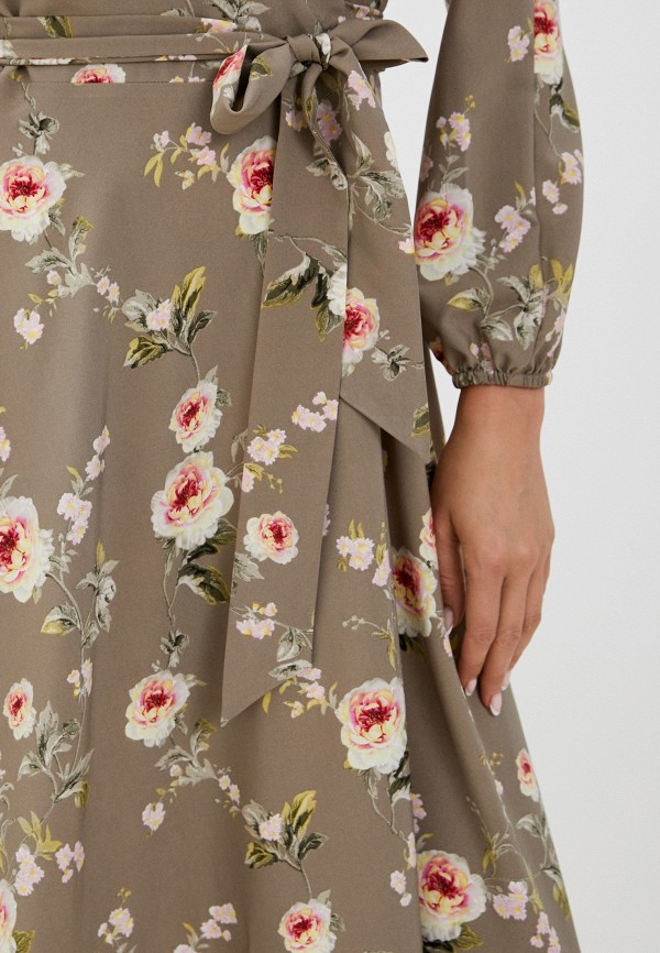Платье Анна Голицына цвет хаки  Фото 4