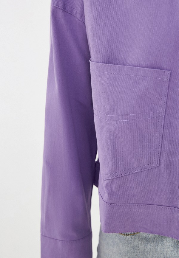 Куртка джинсовая Adele Fashion фиолетовый, размер 52, фото 4