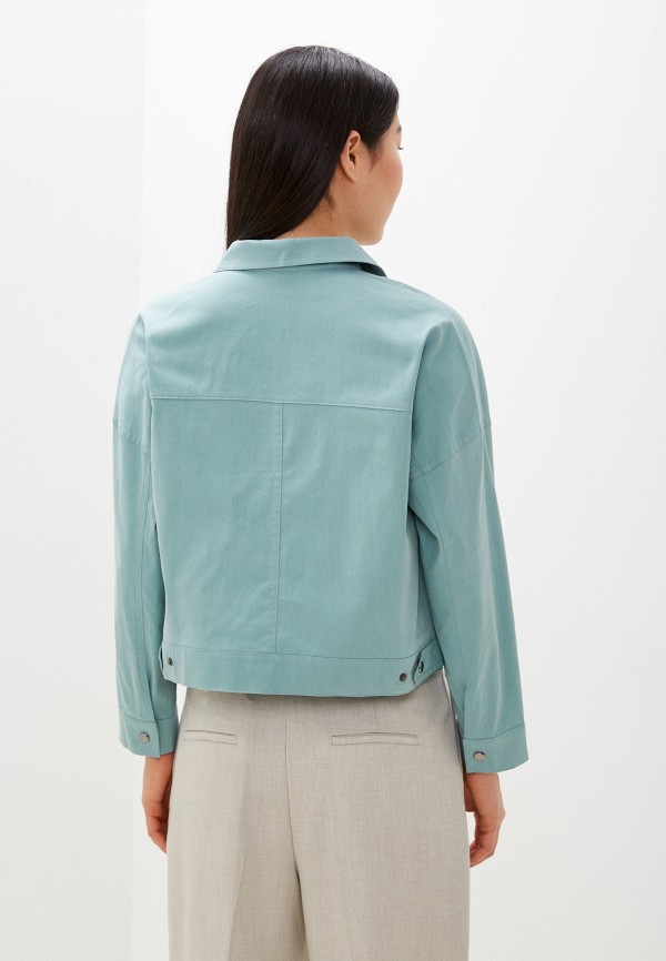 Куртка джинсовая Adele Fashion бирюзовый, размер 50, фото 3