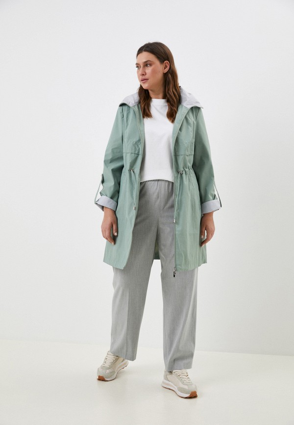 Плащ Le Monique зеленый, размер 52, фото 2