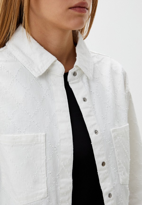 Рубашка джинсовая Sela цвет Белый  Фото 4