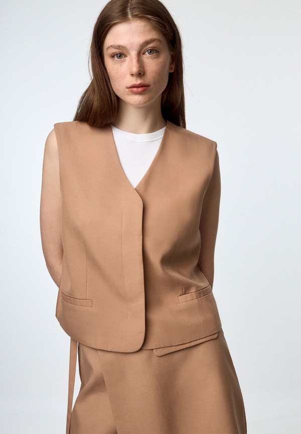 

Жилет Sela, Коричневый, Premium collection
