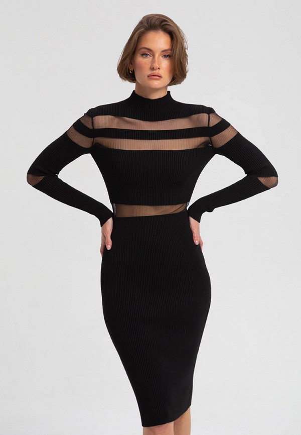 Платье Fors MP002XW18PP3 черного цвета - Yunia