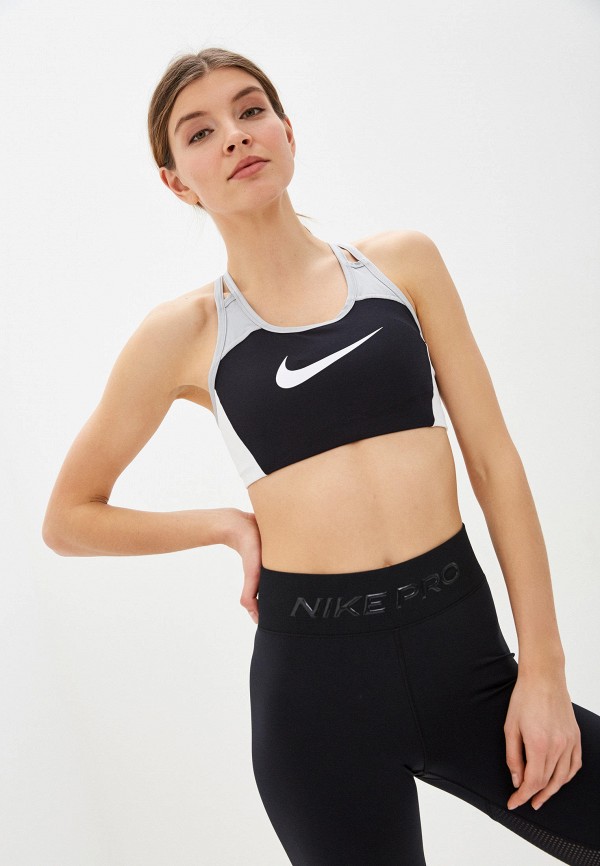 

Топ спортивный Nike, Черный, SWOOSH LOGO BRA PAD
