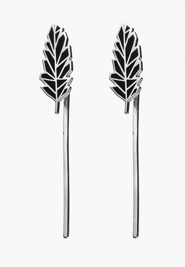

Серьги Logvinenko Jewelry, Серебряный;черный, Logvinenko Jewelry MP002XW19EDQ