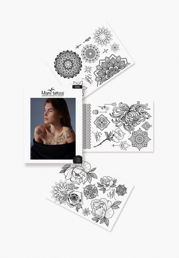 

Временные татуировки Miami Tattoos, Черный, Miami Tattoos MP002XW19FN8