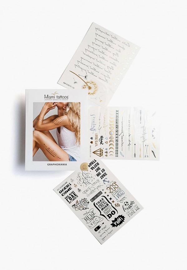 

Временные татуировки Miami Tattoos, Золотой;черный, Miami Tattoos MP002XW19FXC