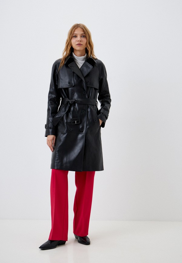 

Плащ Anna Pekun, Черный, PODIUM eco-leather