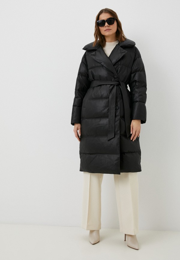 фото Пуховик кожаный снежная королева